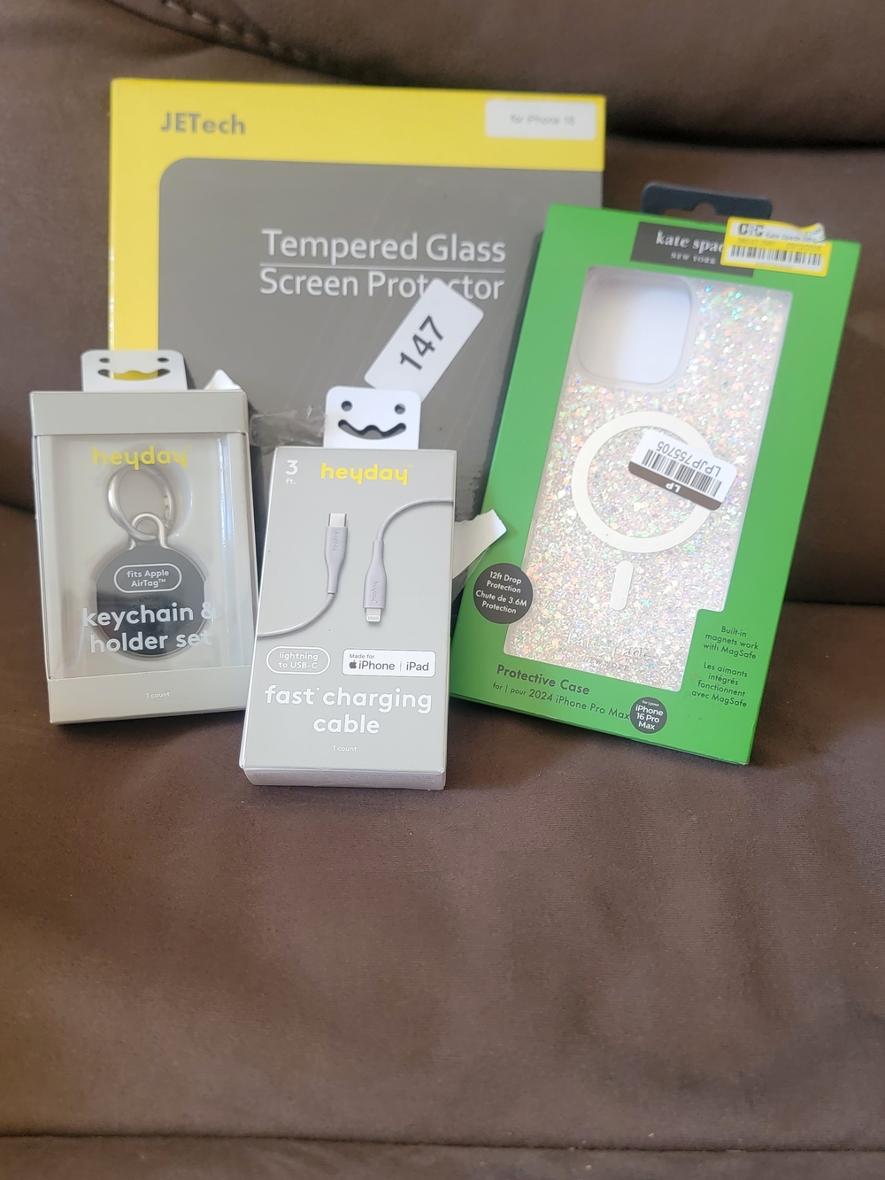 BUNDLE! kate spade Glitter MagSafe Case in Iridescent Pink
